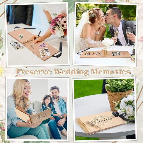 رسائل إلى The Bride Scrapbook Doolbook Book Memory Book ألبوم ألبوم مع أشرطة أقلام زهرة وملصقات 40 صفحة in Saudi Arabia