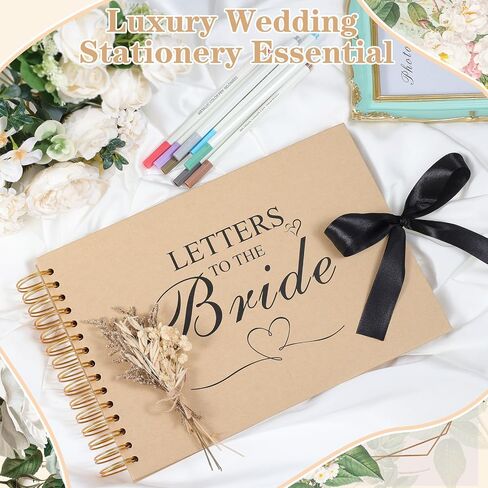 رسائل إلى The Bride Scrapbook Doolbook Book Memory Book ألبوم ألبوم مع أشرطة أقلام زهرة وملصقات 40 صفحة in Saudi Arabia