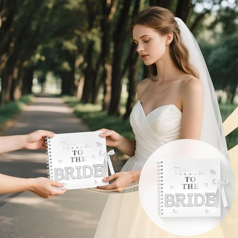 Letters to The Bride Scrapbook 8 x 8 Inch White Scrapbook DIY Bride Scrapbook Photo Albums for Wedding Memory Book Bride to Be Gift in Saudi Arabia
