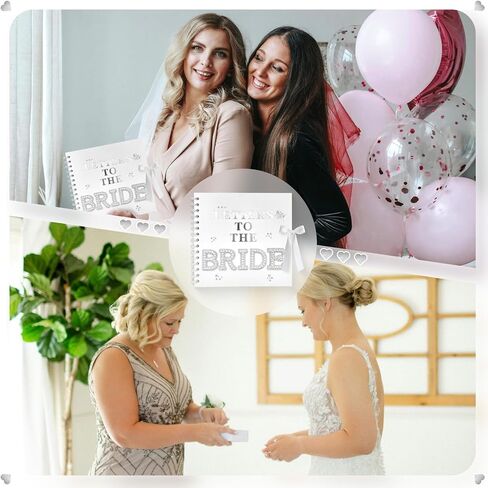Letters to The Bride Scrapbook 8 x 8 Inch White Scrapbook DIY Bride Scrapbook Photo Albums for Wedding Memory Book Bride to Be Gift in Saudi Arabia