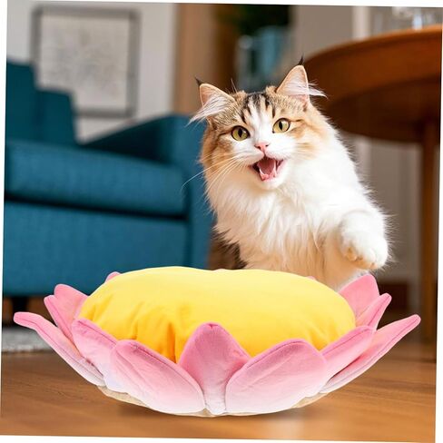 Totority Small Lotus Cat Couch Bed Non-Slip 3D Pet Mat Comfortable Cozy for Indoor Use in Saudi Arabia