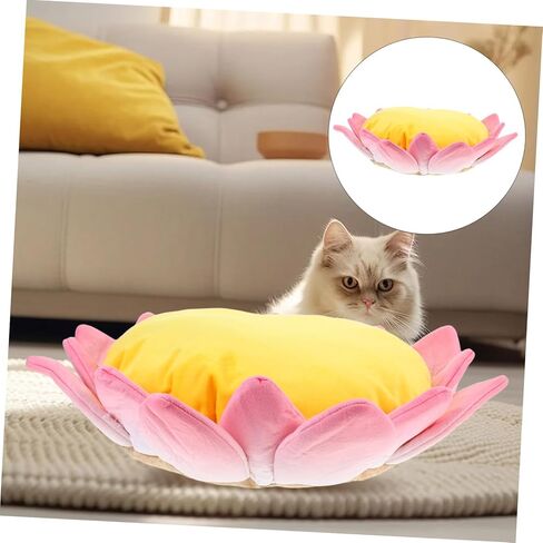 Totority Small Lotus Cat Couch Bed Non-Slip 3D Pet Mat Comfortable Cozy for Indoor Use in Saudi Arabia