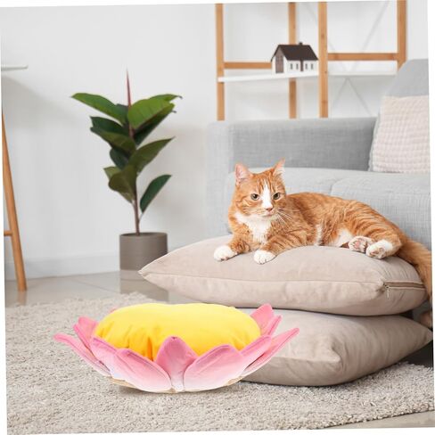 Totority Small Lotus Cat Couch Bed Non-Slip 3D Pet Mat Comfortable Cozy for Indoor Use in Saudi Arabia