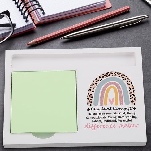 أخصائي اجتماعي لزجة حامل الملاحظة للمكتب ، هدية تقدير من صديق زميل في العمل ، منظم ديكور Decor Decor in Kuwait