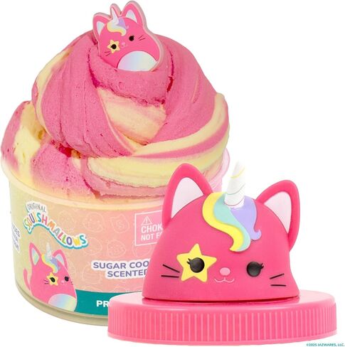 Squishmallows الأصلي Sienna The Caticorn Premium Cloud Slime ، Sugar Councie-Scented ، 8 Oz. ، حاوية تخزين مع تمثال أعلى ، سحر مطاطي ، أدوات جيدة للأكياس ، تفضل بحفلات الأطفال ، ألعاب حسية in Saudi Arabia