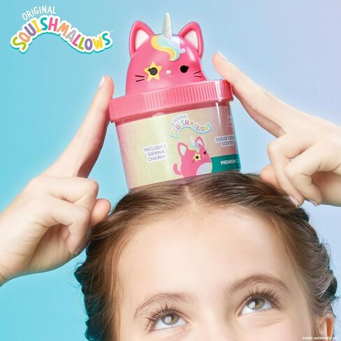Squishmallows الأصلي Sienna The Caticorn Premium Cloud Slime ، Sugar Councie-Scented ، 8 Oz. ، حاوية تخزين مع تمثال أعلى ، سحر مطاطي ، أدوات جيدة للأكياس ، تفضل بحفلات الأطفال ، ألعاب حسية in Saudi Arabia