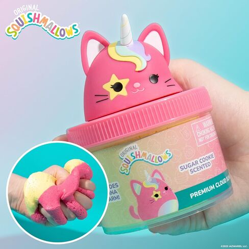 Squishmallows الأصلي Sienna The Caticorn Premium Cloud Slime ، Sugar Councie-Scented ، 8 Oz. ، حاوية تخزين مع تمثال أعلى ، سحر مطاطي ، أدوات جيدة للأكياس ، تفضل بحفلات الأطفال ، ألعاب حسية in Saudi Arabia
