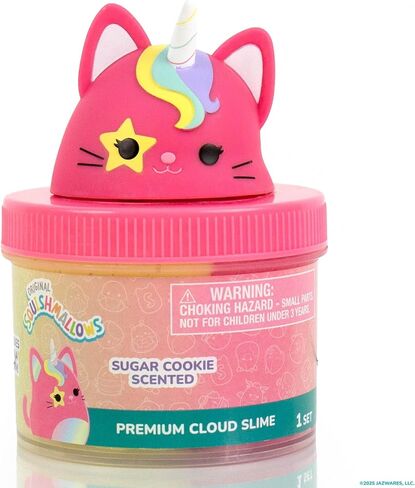 Squishmallows الأصلي Sienna The Caticorn Premium Cloud Slime ، Sugar Councie-Scented ، 8 Oz. ، حاوية تخزين مع تمثال أعلى ، سحر مطاطي ، أدوات جيدة للأكياس ، تفضل بحفلات الأطفال ، ألعاب حسية in Saudi Arabia