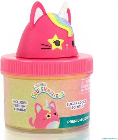 Squishmallows الأصلي Sienna The Caticorn Premium Cloud Slime ، Sugar Councie-Scented ، 8 Oz. ، حاوية تخزين مع تمثال أعلى ، سحر مطاطي ، أدوات جيدة للأكياس ، تفضل بحفلات الأطفال ، ألعاب حسية in Saudi Arabia