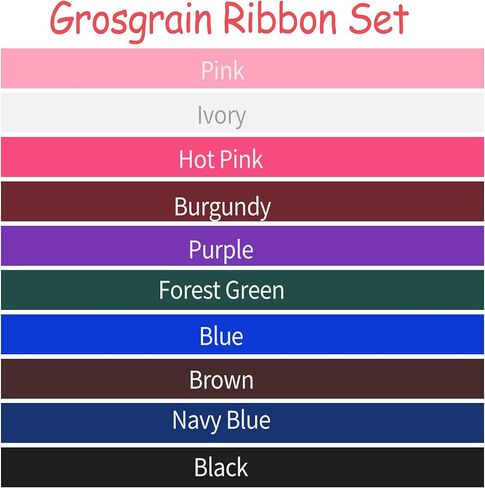 Grosgrain Ribbon 3/8 inch 20 Colors 5 Yards/Roll, Total 100 Yards Per Package for Christmas Tree, Wreath Decorations, Bow Making, Gift Wrapping, Flower Bouquet in Kuwait