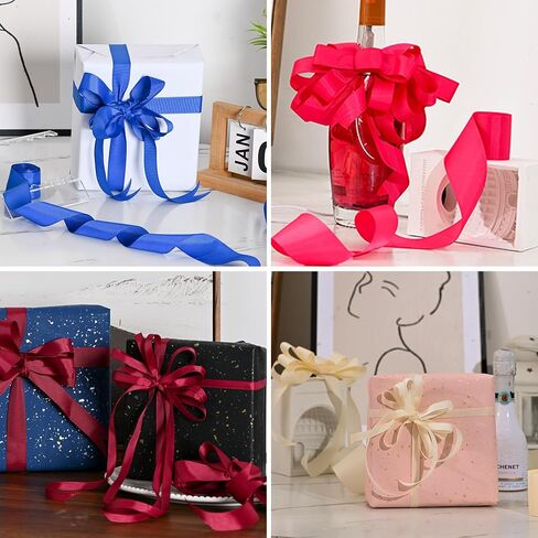Grosgrain Ribbon 3/8 inch 20 Colors 5 Yards/Roll, Total 100 Yards Per Package for Christmas Tree, Wreath Decorations, Bow Making, Gift Wrapping, Flower Bouquet in Kuwait