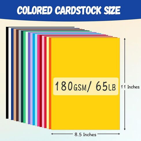 40 ورقة 8.5 "× 11" بطاقة ملونة 180 GSM 65 LB بطاقة الطابعات ، 20 ألوان متنوعة ورقة البناء للبطاقات البريدية الحرف اليدوية البطاقات المصنوعة يدويا in Kuwait