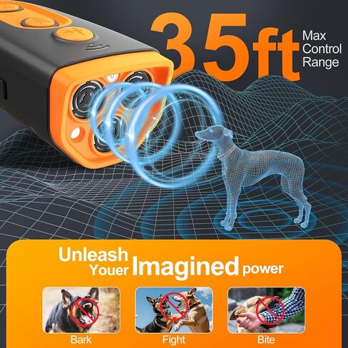 ELRINA Dog Bark Deterrent Devices, Bark Shield for Dogs, Variable Frequency Ultrasonic Anti Barking Device, Training Safe & Effective Pet Corrector to Stop Barking, Digging, Fight, Bad Behavior in Saudi Arabia