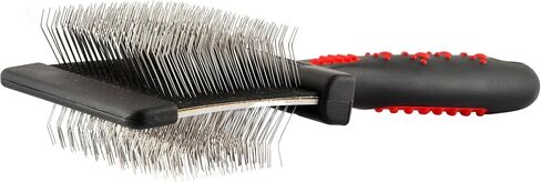 Jeffers Pet Double Sided Grooming Slicker Brush for Dogs, Cats, Puppies – Flexible Head with Stainless Steel Pins – Detangler Tool for Mats, Loose Fur, Shedding – Home or Professional Use - Large in Saudi Arabia