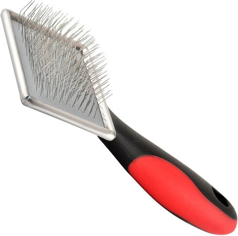 Jeffers Pet Double Sided Grooming Slicker Brush for Dogs, Cats, Puppies – Flexible Head with Stainless Steel Pins – Detangler Tool for Mats, Loose Fur, Shedding – Home or Professional Use - Large in Saudi Arabia