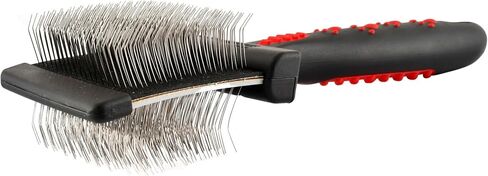 Jeffers Pet Double Sided Grooming Slicker Brush for Dogs, Cats, Puppies – Flexible Head with Stainless Steel Pins – Detangler Tool for Mats, Loose Fur, Shedding – Home or Professional Use - Large in Saudi Arabia