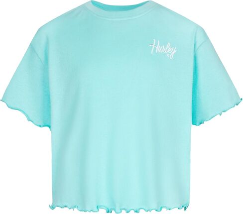 Hurley Girl's Hrlg Ribbed Boxy Tee T-Shirt in Saudi Arabia