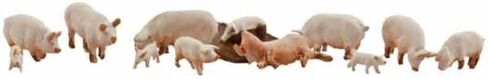 HO Scenic Accents Yorkshire Pigs & Piglets (12) HO Woodland Scenics in Saudi Arabia