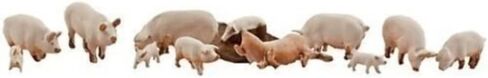 HO Scenic Accents Yorkshire Pigs & Piglets (12) HO Woodland Scenics in Saudi Arabia