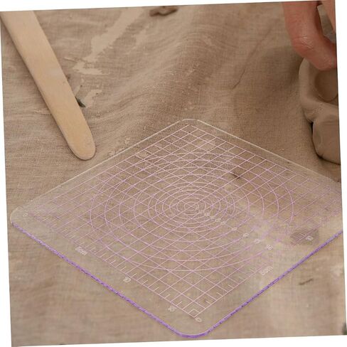 VILLCASE 2pcs Transparent Acrylic Clay Boards with Rounded Corners for Easy Sculpting and Rolling Clay for Projects Schools and Home Use in Saudi Arabia