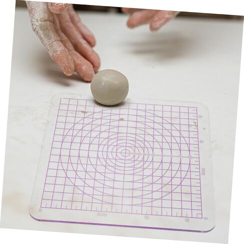 VILLCASE 2pcs Transparent Acrylic Clay Boards with Rounded Corners for Easy Sculpting and Rolling Clay for Projects Schools and Home Use in Saudi Arabia