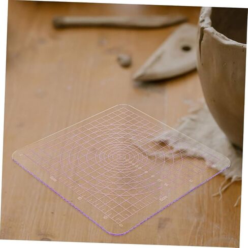VILLCASE 2pcs Transparent Acrylic Clay Boards with Rounded Corners for Easy Sculpting and Rolling Clay for Projects Schools and Home Use in Saudi Arabia