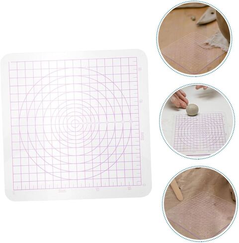 VILLCASE 2pcs Transparent Acrylic Clay Boards with Rounded Corners for Easy Sculpting and Rolling Clay for Projects Schools and Home Use in Saudi Arabia