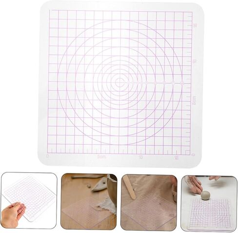 VILLCASE 2pcs Transparent Acrylic Clay Boards with Rounded Corners for Easy Sculpting and Rolling Clay for Projects Schools and Home Use in Saudi Arabia