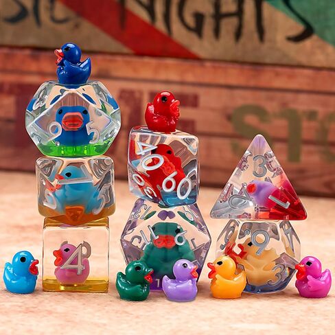 Flower Resin D&D Dice Set, 7pcs Polyhedral Dice for Dungeons and Dragons, RPG, MTG, Role Playing Games (D4, D6, D8, D10, D12, D20, D%) in Saudi Arabia