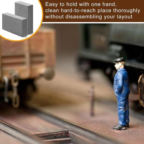 Patelai 2 Pack Train Track Cleaner Railroad Cloying Block Eraser for Model Ho n Scale Train Track Association in Saudi Arabia