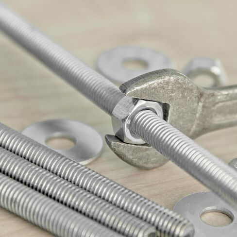 Uxcell M6 x 50mm 304 الفولاذ المقاوم للصدأ قضبان قضيب ملولبة بالكامل 20 قطعة in Saudi Arabia