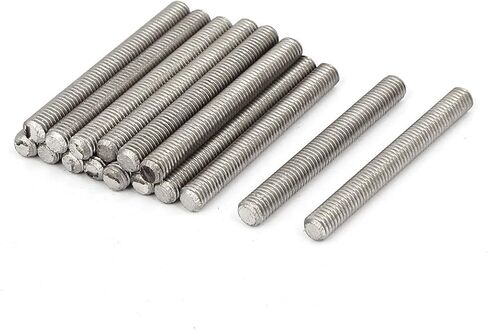 uxcell M6 x 50mm 304 Stainless Steel Fully Threaded Rod Bar Studs Hardware 20 Pcs in Saudi Arabia