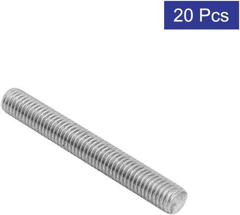 uxcell M6 x 50mm 304 Stainless Steel Fully Threaded Rod Bar Studs Hardware 20 Pcs in Saudi Arabia