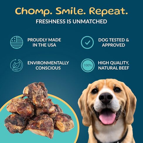 Adventure Dog Bones, Knee Caps, 8 PC - All-Natural, Dogs Love Them, Long-Lasting, Healthy, Single Ingredient, Hand-Trimmed, Slow-Roasted, Made in The USA, No Additives, No Fillers in Kuwait