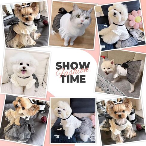 فستان الكلب ، كلب الأميرة الأميرة بوبنسا فستان للكلاب أنثى ، الكلاب فساتين للقطط الصغيرة فتاة الربيع جرو الصيف (x-small) in Kuwait