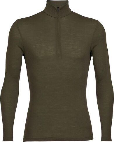 Icebreaker Merino Men's 175 Everyday Cold Weather Base Layer Thermal Long Sleeve Half Zip Top, Loden Green, Medium in Saudi Arabia