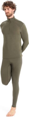 Icebreaker Merino Men's 175 Everyday Cold Weather Base Layer Thermal Long Sleeve Half Zip Top, Loden Green, Medium in Saudi Arabia