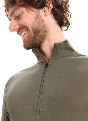 Icebreaker Merino Men's 175 Everyday Cold Weather Base Layer Thermal Long Sleeve Half Zip Top, Loden Green, Medium in Saudi Arabia