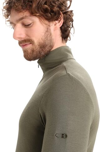 Icebreaker Merino Men's 175 Everyday Cold Weather Base Layer Thermal Long Sleeve Half Zip Top, Loden Green, Medium in Saudi Arabia