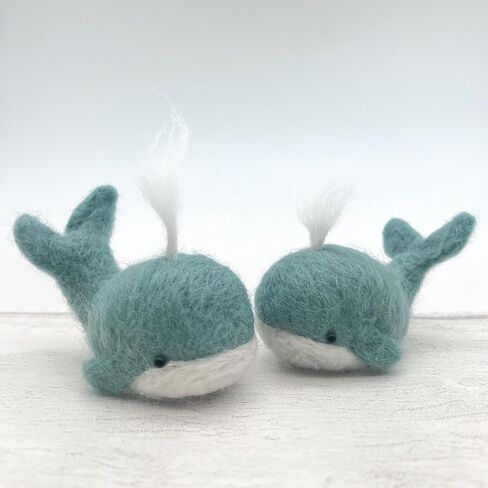 Bergin & Bath Needle Felting Kit, Whales. Make a Pair of Sweet Felted Whales with This Planet Friendly Craft kit for Adults and Teens. A Creative Gift for Someone Crafty. in Kuwait