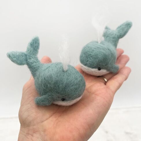 Bergin & Bath Needle Felting Kit, Whales. Make a Pair of Sweet Felted Whales with This Planet Friendly Craft kit for Adults and Teens. A Creative Gift for Someone Crafty. in Kuwait
