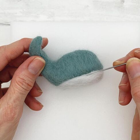 Bergin & Bath Needle Felting Kit, Whales. Make a Pair of Sweet Felted Whales with This Planet Friendly Craft kit for Adults and Teens. A Creative Gift for Someone Crafty. in Kuwait