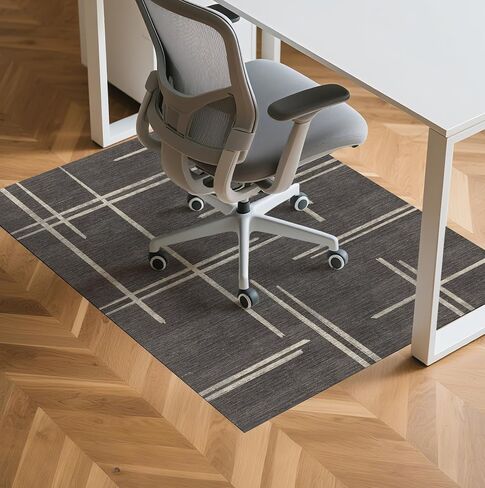 Office Chair Mat for Hardwood Floor & Carpet, 47" x 35" Decorative Desk Chair Mat, Anti-Slip Computer Chair Carpet for Study Room, Bedroom, or Living Room, Noise Reduction & Floor Protector Rug in Kuwait