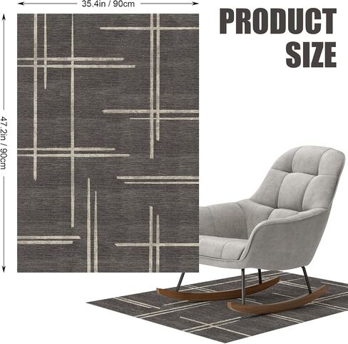 Office Chair Mat for Hardwood Floor & Carpet, 47" x 35" Decorative Desk Chair Mat, Anti-Slip Computer Chair Carpet for Study Room, Bedroom, or Living Room, Noise Reduction & Floor Protector Rug in Kuwait