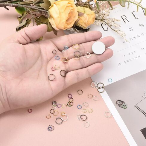MECCANIXITY Mixed Size 4.3-10.6mm Open Jump Rings Iron Round Ring Connectors for Jewelry Making Tools Supplies Jewelry DIY Crafts Keychains Rings, Ancient Blue in Saudi Arabia