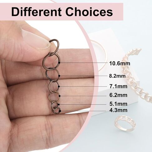 MECCANIXITY Mixed Size 4.3-10.6mm Open Jump Rings Iron Round Ring Connectors for Jewelry Making Tools Supplies Jewelry DIY Crafts Keychains Rings, Ancient Blue in Saudi Arabia