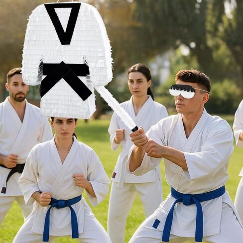 Maitys Martial Arts Piñata Ninja Piñata with Rod and Blindfold 15. 75 x 12 x 3. 5 Inches Karate Birthday Decorations Tae Kwon Do Warrior Party Supplies for Adults Game in Saudi Arabia