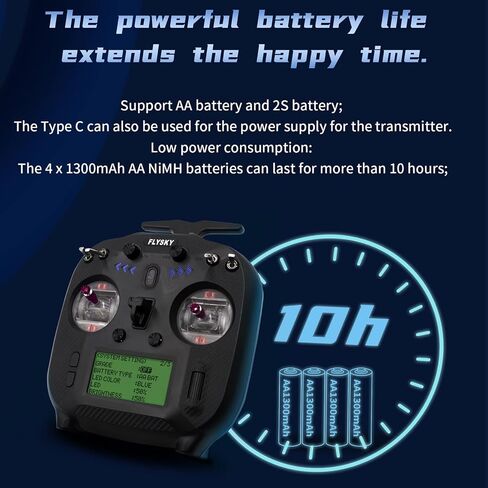 GOOLRC FLAYSKY FS-ST8 RC Transmitter 2.4GHz 10CH REMOTE REVINCERNT مع مستقبل FS-SR8 لقارب سيارة طائرة هليكوبتر طائرة بدون طيار RC (النسخة المطورة) in Saudi Arabia