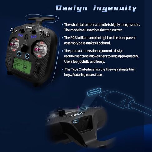GOOLRC FLAYSKY FS-ST8 RC Transmitter 2.4GHz 10CH REMOTE REVINCERNT مع مستقبل FS-SR8 لقارب سيارة طائرة هليكوبتر طائرة بدون طيار RC (النسخة المطورة) in Saudi Arabia