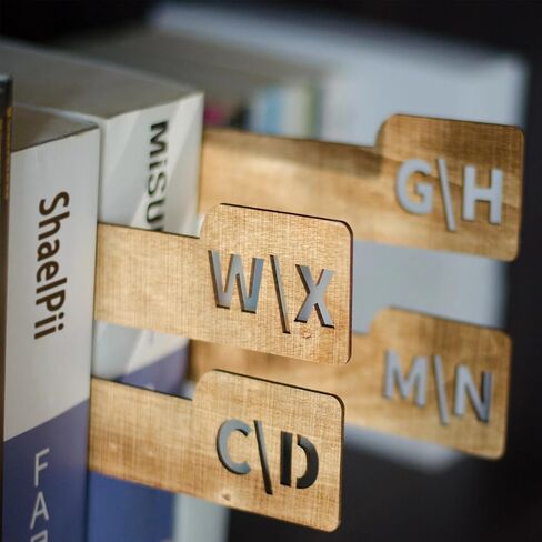 Vinyl Record Dividers with A-Z Alphabetical Tabs,13 Pieces Wooden Separater for LP Album Comic Book Filing Magazine Organizer in Home Library School Bookshelf in Saudi Arabia